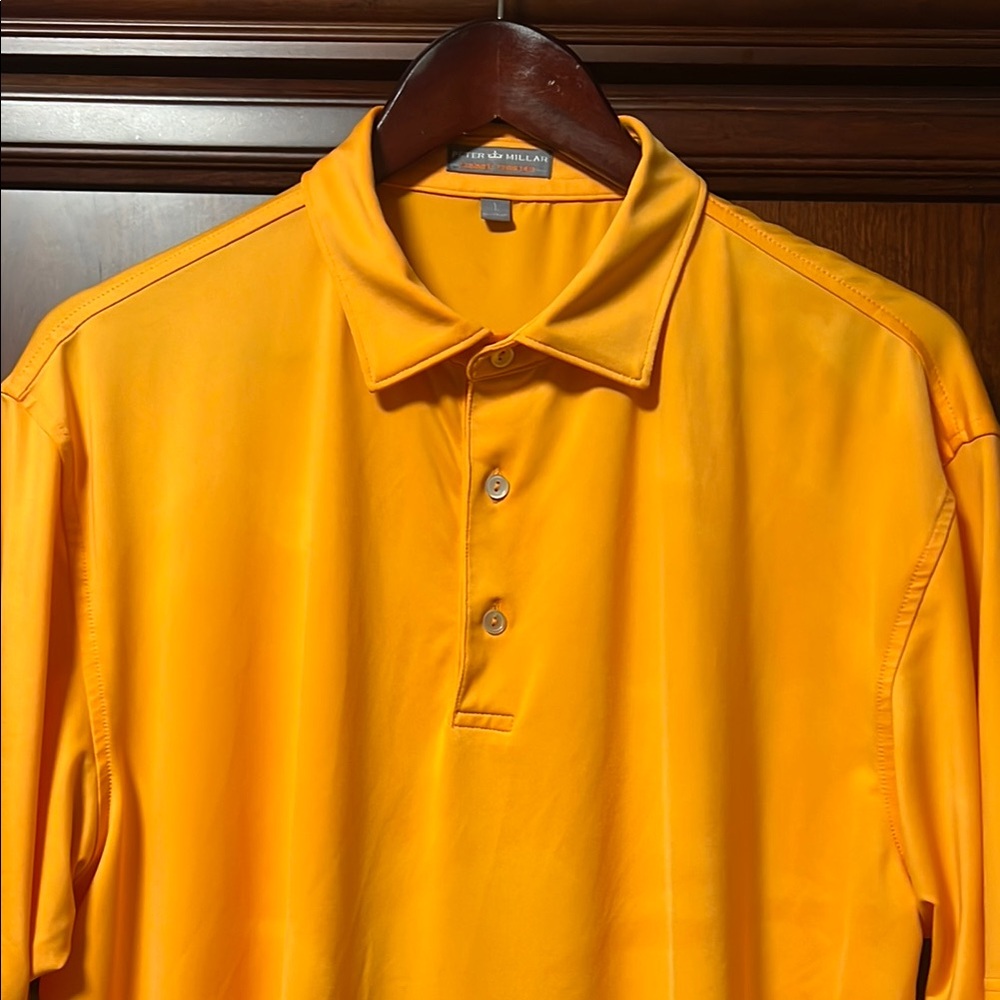 Like New Peter Millar Summer Comfort Peach Orange Stretch Tennis 🎾 Golf ⛳️ Polo